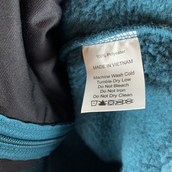 Telluride Fleece Jacket Full Zip Mens Large Teal Performance  8596 - Picture 6 of 8